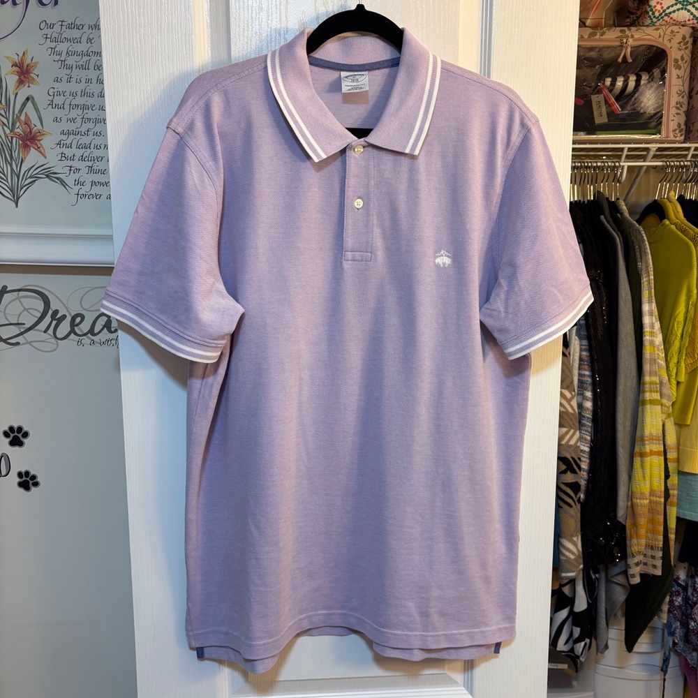 Brooks Brothers Purple Polo Shirt with White Trim (NWOT)